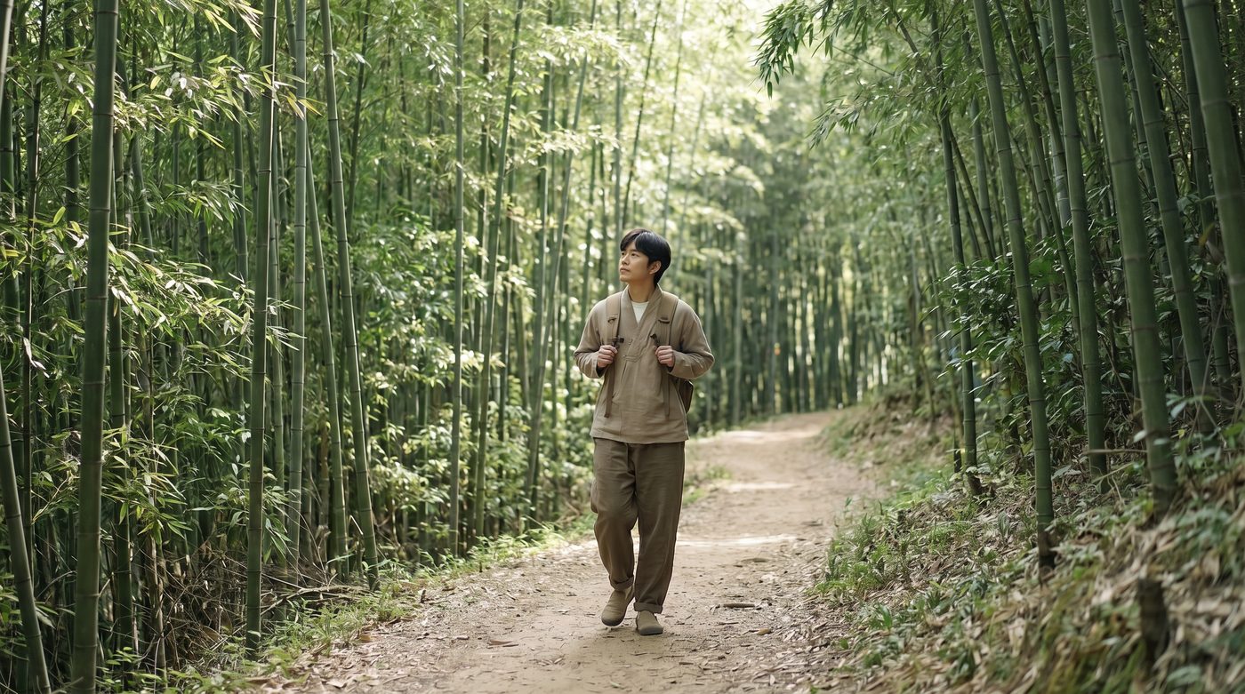 17C视频 - 自然漫步治愈视频，竹林徒步，www.bbgsmfo.cn